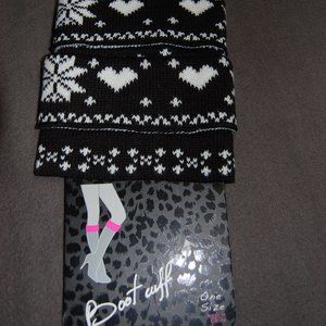 Knit, black boot cuffs